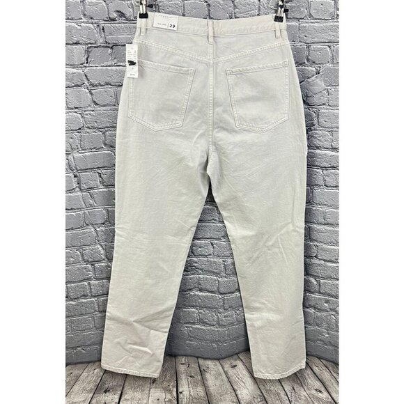 PacSun  Washed White  Distressed Dad Jeans Button Fly  Size 29 100% cotton - Picture 8 of 11